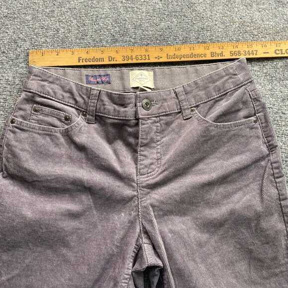 St John's Bay‎ Pants Women's 4 Gray Corduroy Straight Leg 29x32 Business Causal - Picture 7 of 12